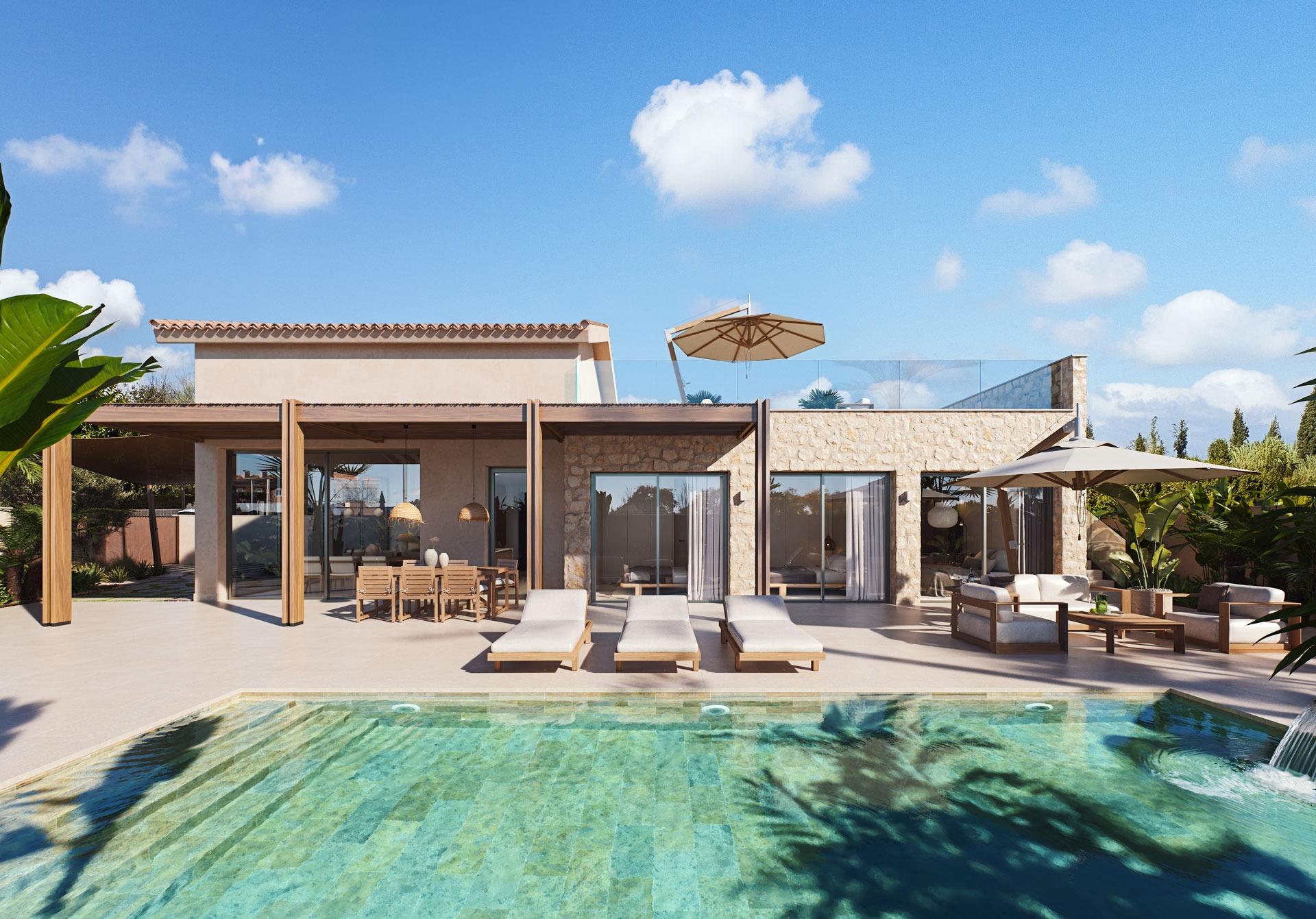 Villa moderna a solo 150 metros de la playa en Cabo de Palos, Costa Cálida