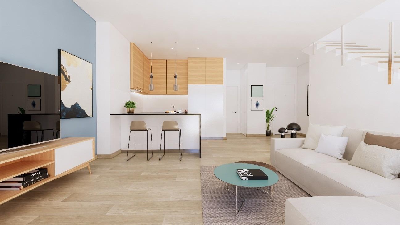 Casas adosadas de nueva construcción en primera línea de La Serena Golf en Los Alcázares