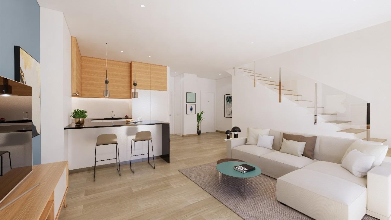Casas adosadas de nueva construcción en primera línea de La Serena Golf en Los Alcázares