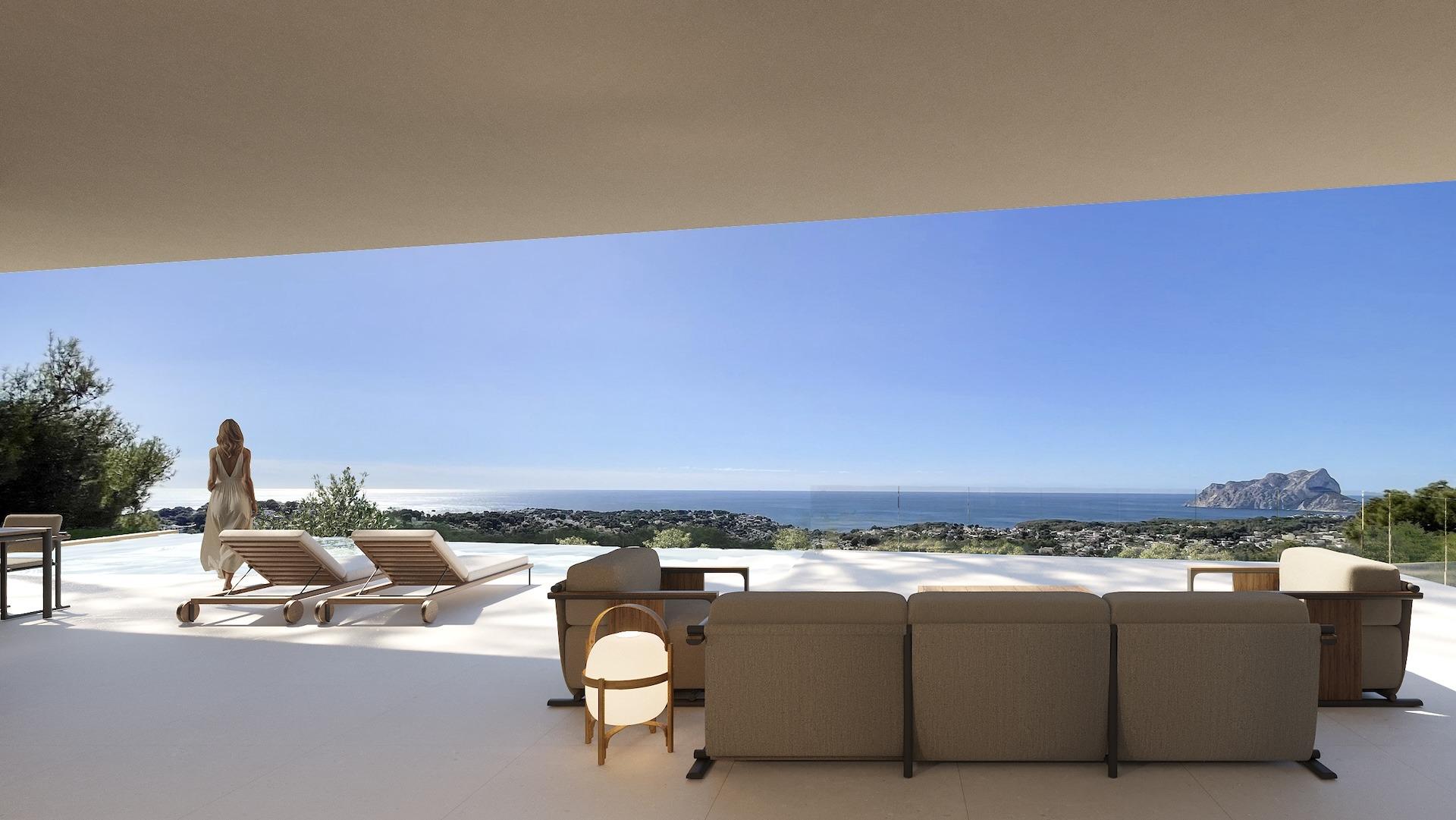 Villa contemporánea de lujo con vistas panorámicas al mar en Montemar, Benissa
