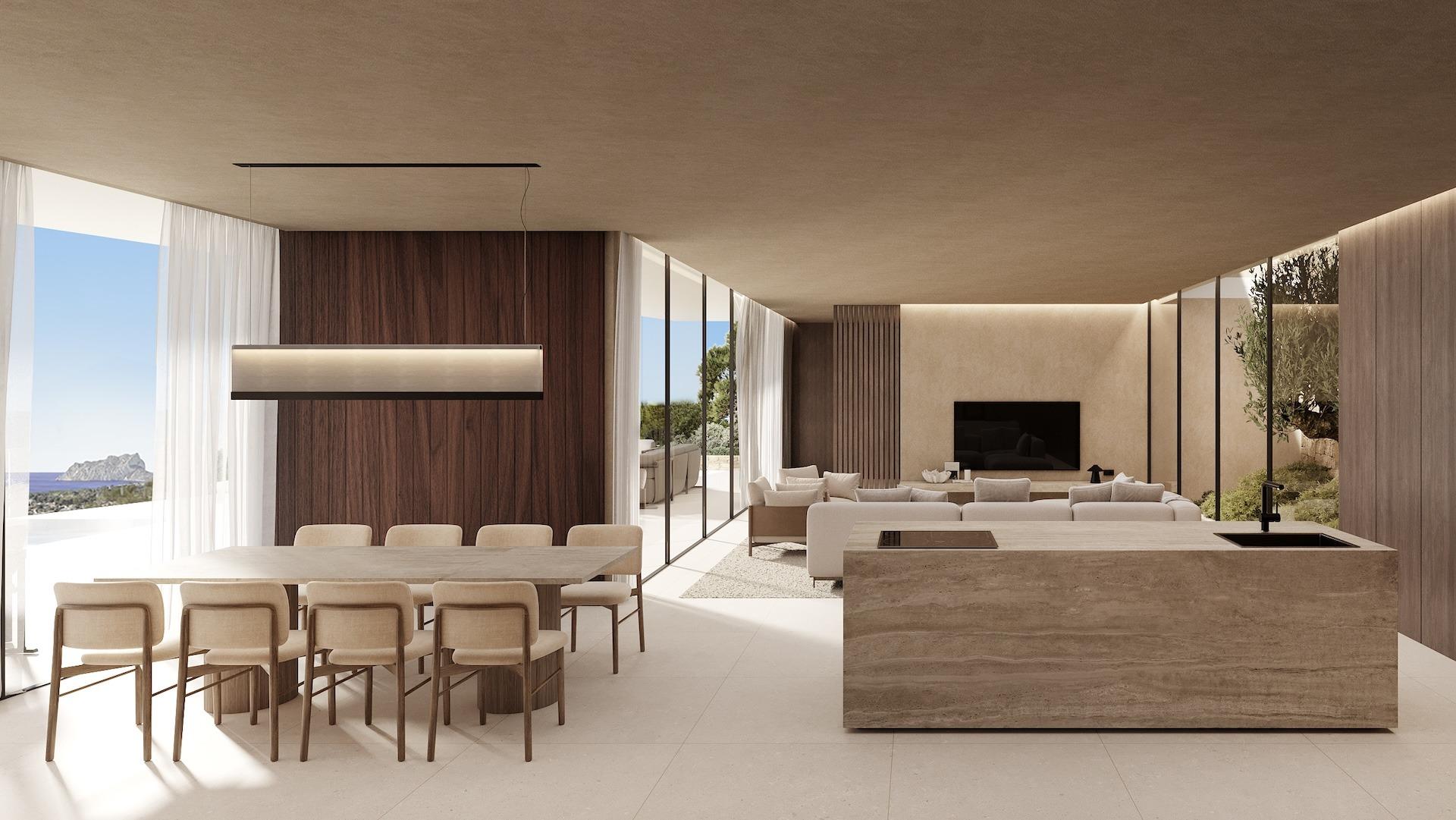 Villa contemporánea de lujo con vistas panorámicas al mar en Montemar, Benissa