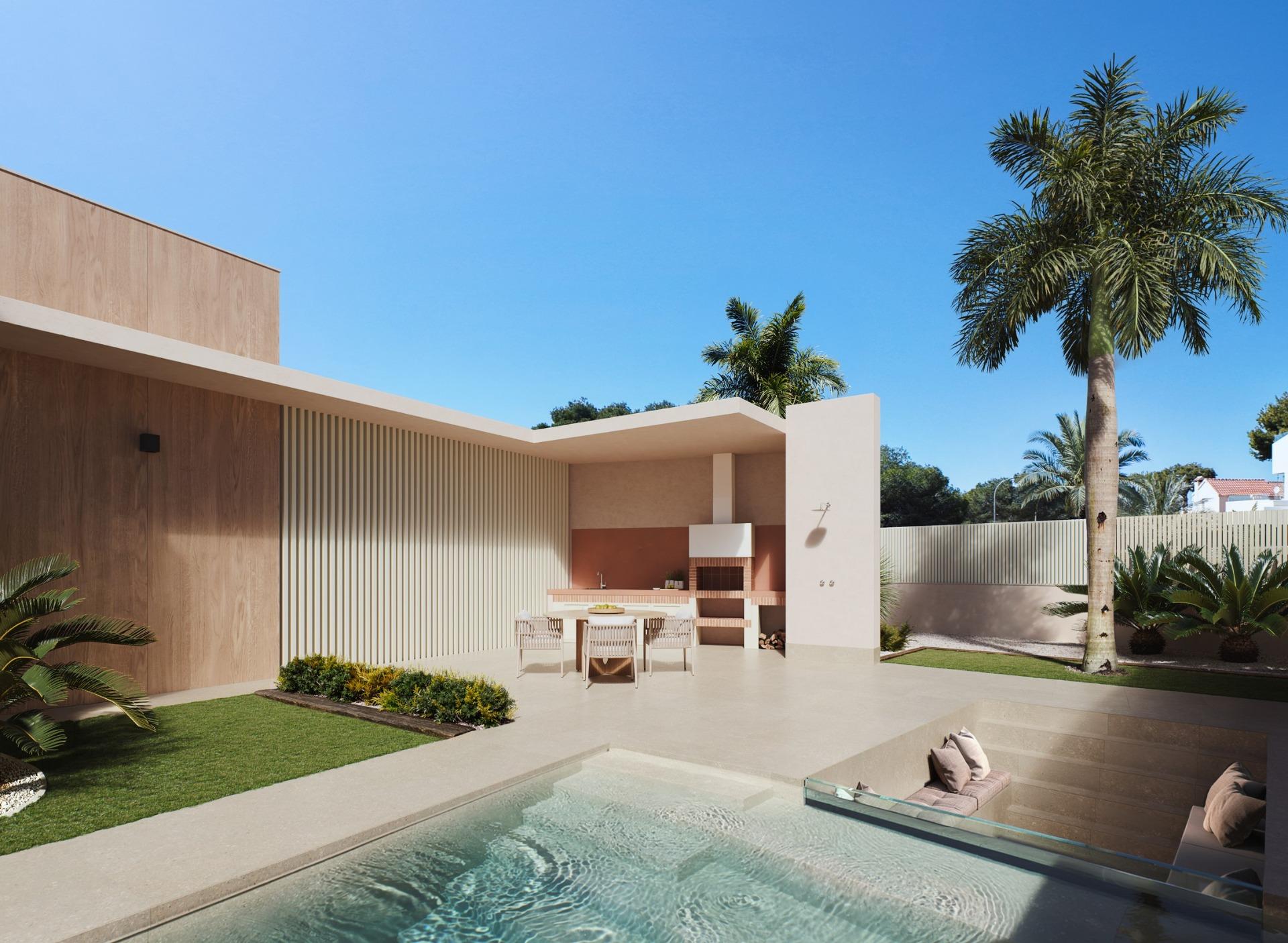 Villa en Venta en Orihuela Costa, Villas de lujo en Orihuela Costa, Alicante. Obra nueva con vistas al mar, 4 hab/4 baños. Cerca de playas y golf. ¡Invierte en tu paraíso!
