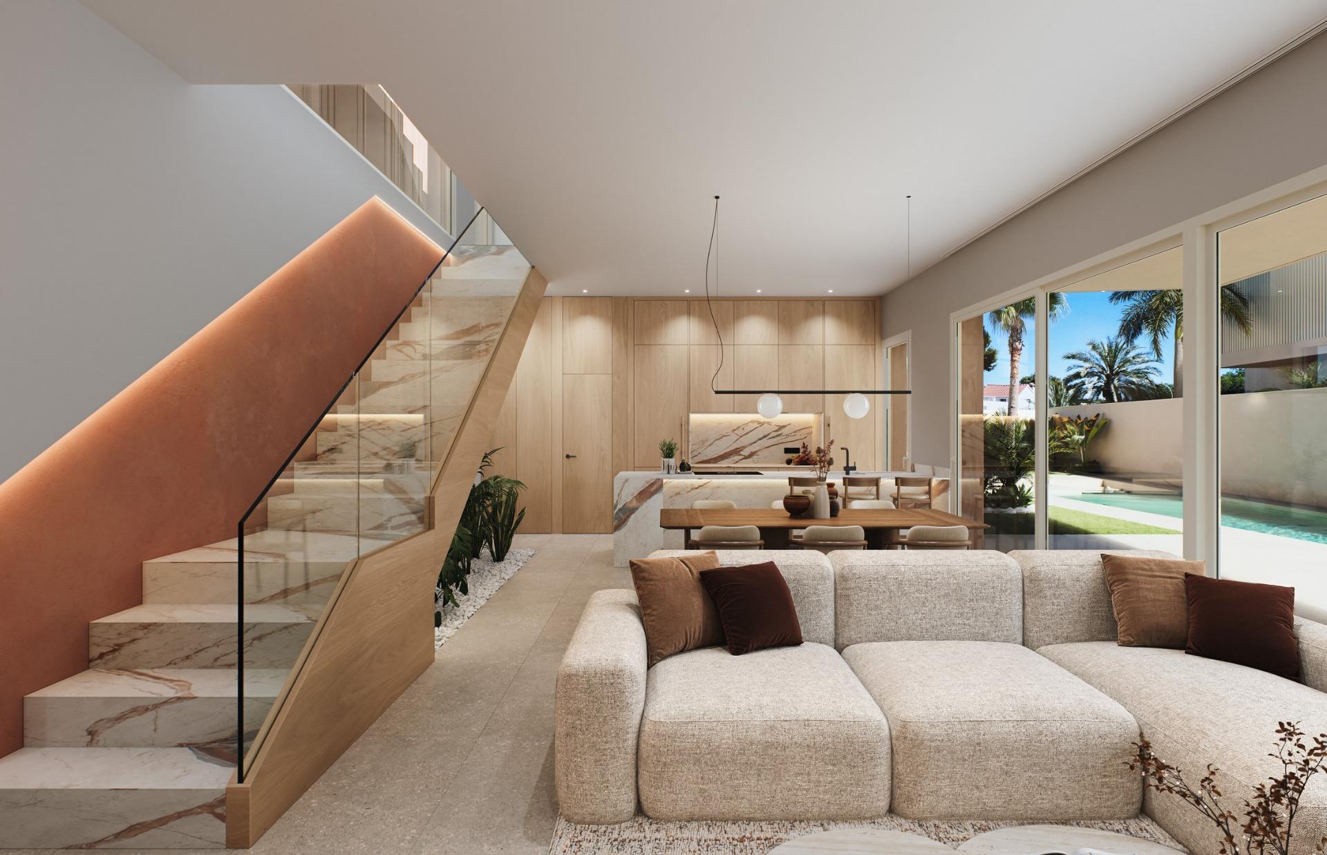 Villa en Venta en Orihuela Costa, Villas de lujo en Orihuela Costa, Alicante. Obra nueva con vistas al mar, 4 hab/4 baños. Cerca de playas y golf. ¡Invierte en tu paraíso!